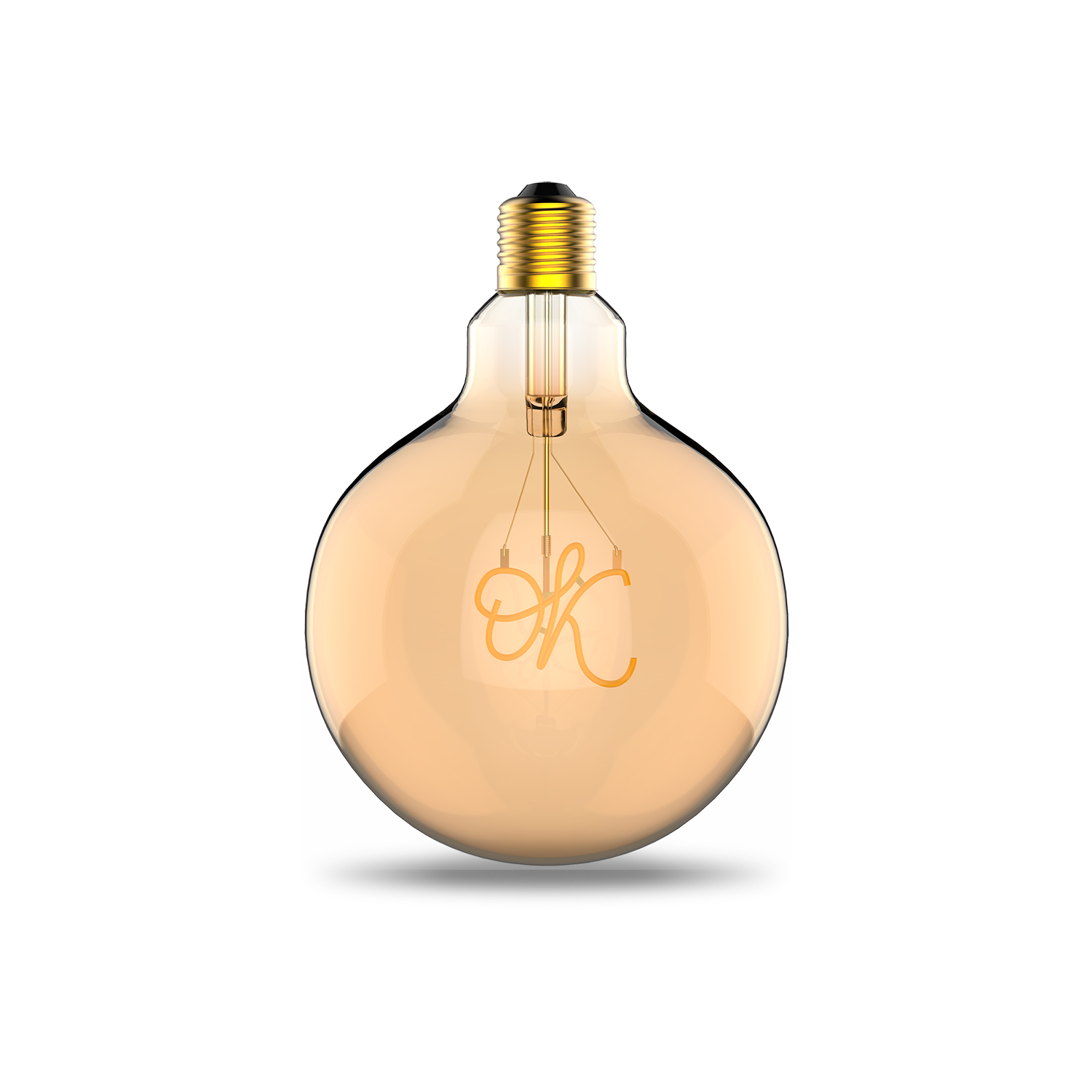 Лампа светодиодная филаментная LED 2.5 Вт 200 лм 2000К AC185-265В E27 шар G125 теплая золотистая колба Black Filament