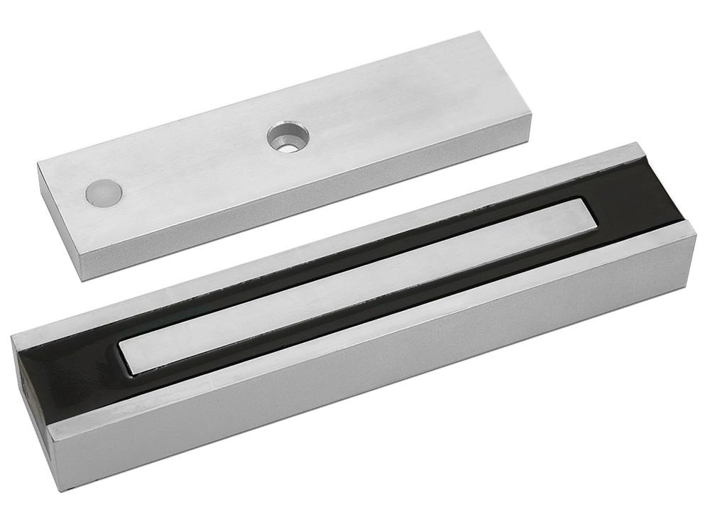 Замок электромагнитный ALM-350FB-12/24V, усилие удержания якоря 350 кгс, серый