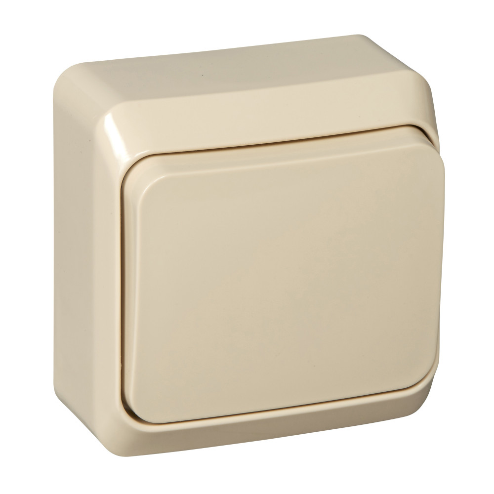 ЭТЮД Переключатель одноклавишный наружный бежевый сх.6