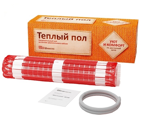 Мат нагревательный для электрического теплого пола Warmstad WSM 1.20 кв.м 175 Вт