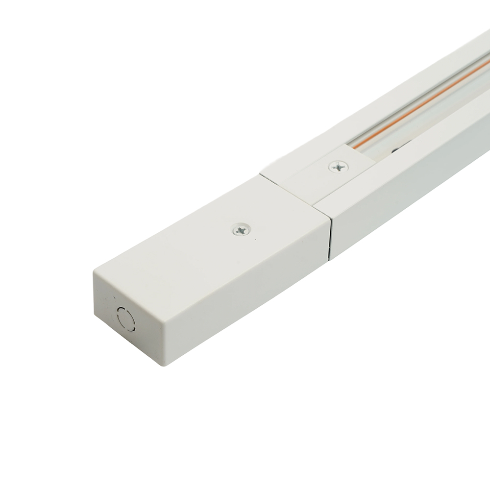 Шинопровод для трековых светильников 3м белый квадратный (в наборе токовод заглушка крепление)