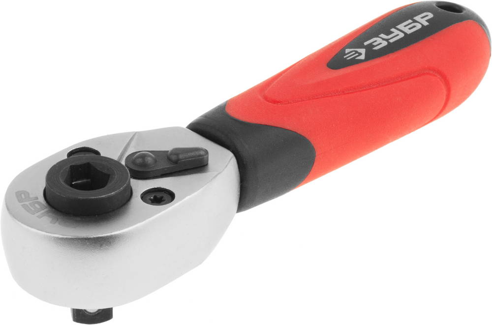 Трещотка ''Мастер'' для торцовых головок и бит (1/4''), Cr-V, 72 зубца, хроматированное покрытие