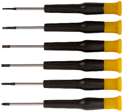 Отвертки для точных работ 120 мм, 6 шт, PH/SL