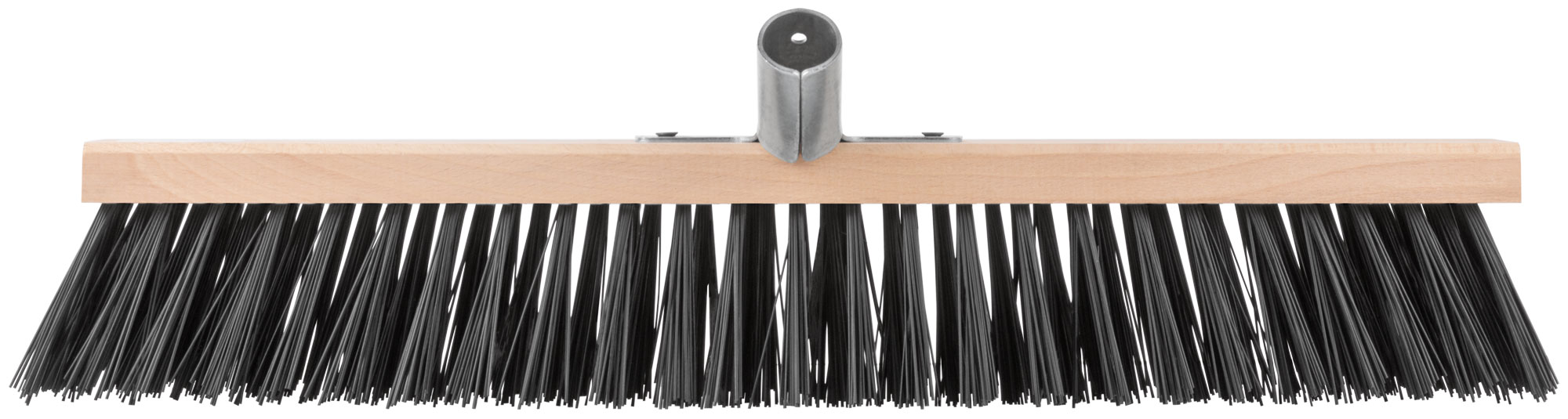Щетка уличная Профи деревянная, жесткая щетина, металлическая тулейка под углом, 5-ти рядная, 500х65