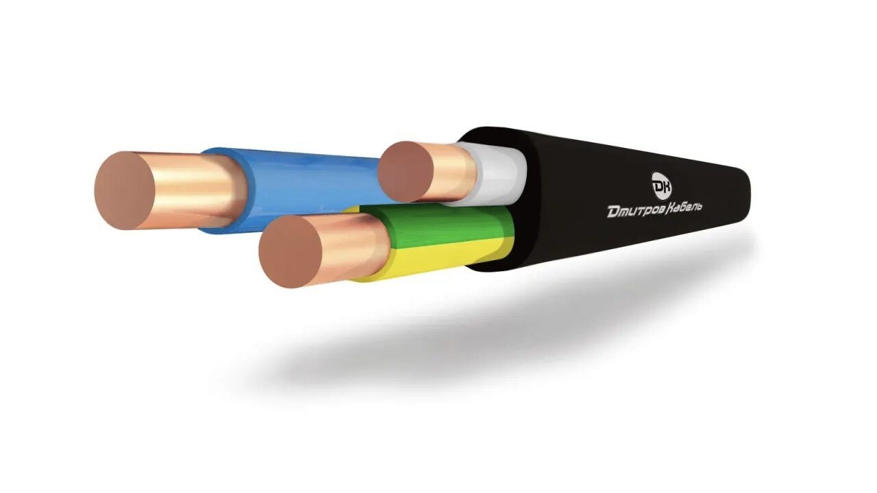 Кабель силовой ВВГ-Пнг(А) 3х4(ок)-0.66 ТРТС однопроволочный