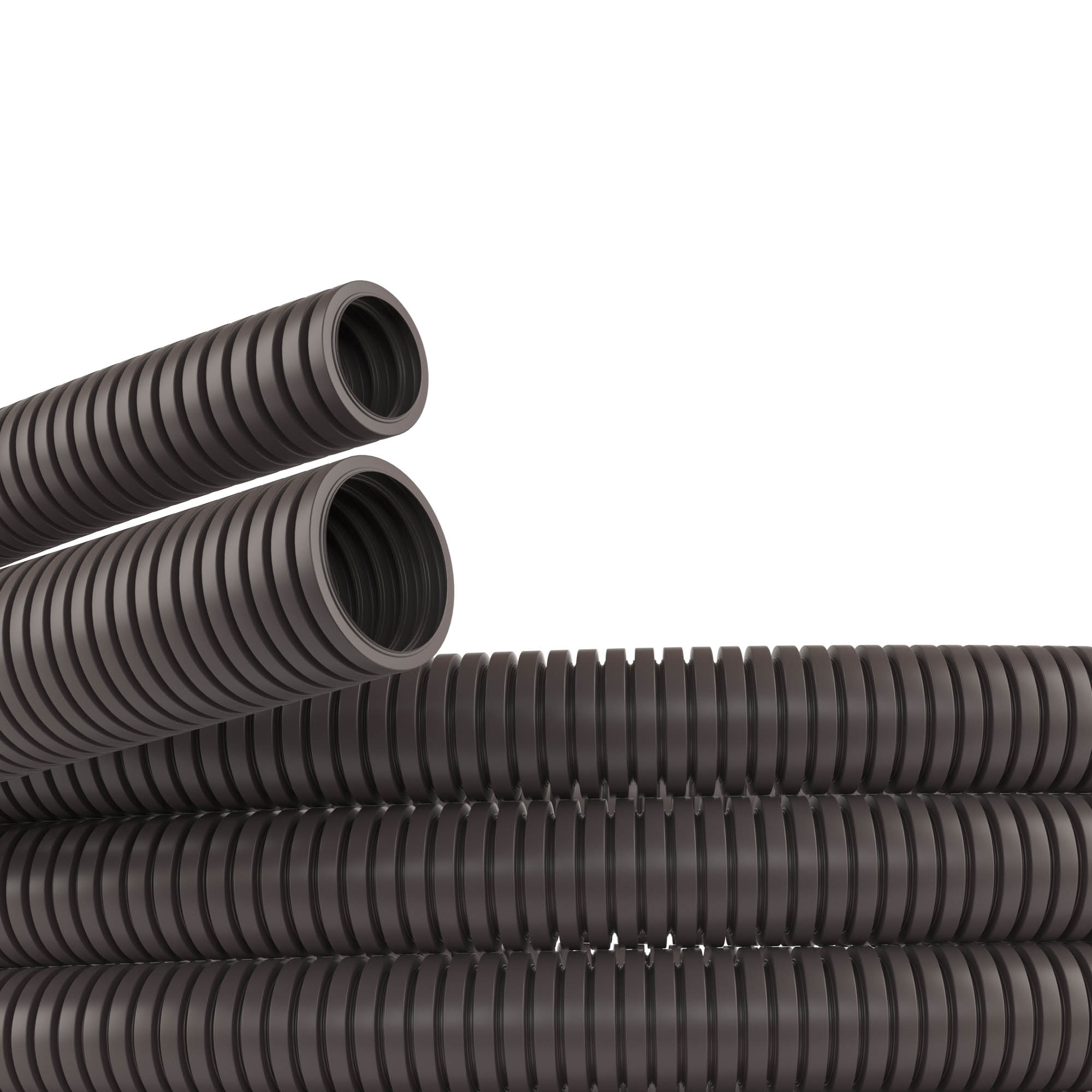 Труба гофрированная DN12мм ПВ-0 Dвн=12.2 мм Dнар=15.8 мм полиамид 6 темно-серая без протяжки