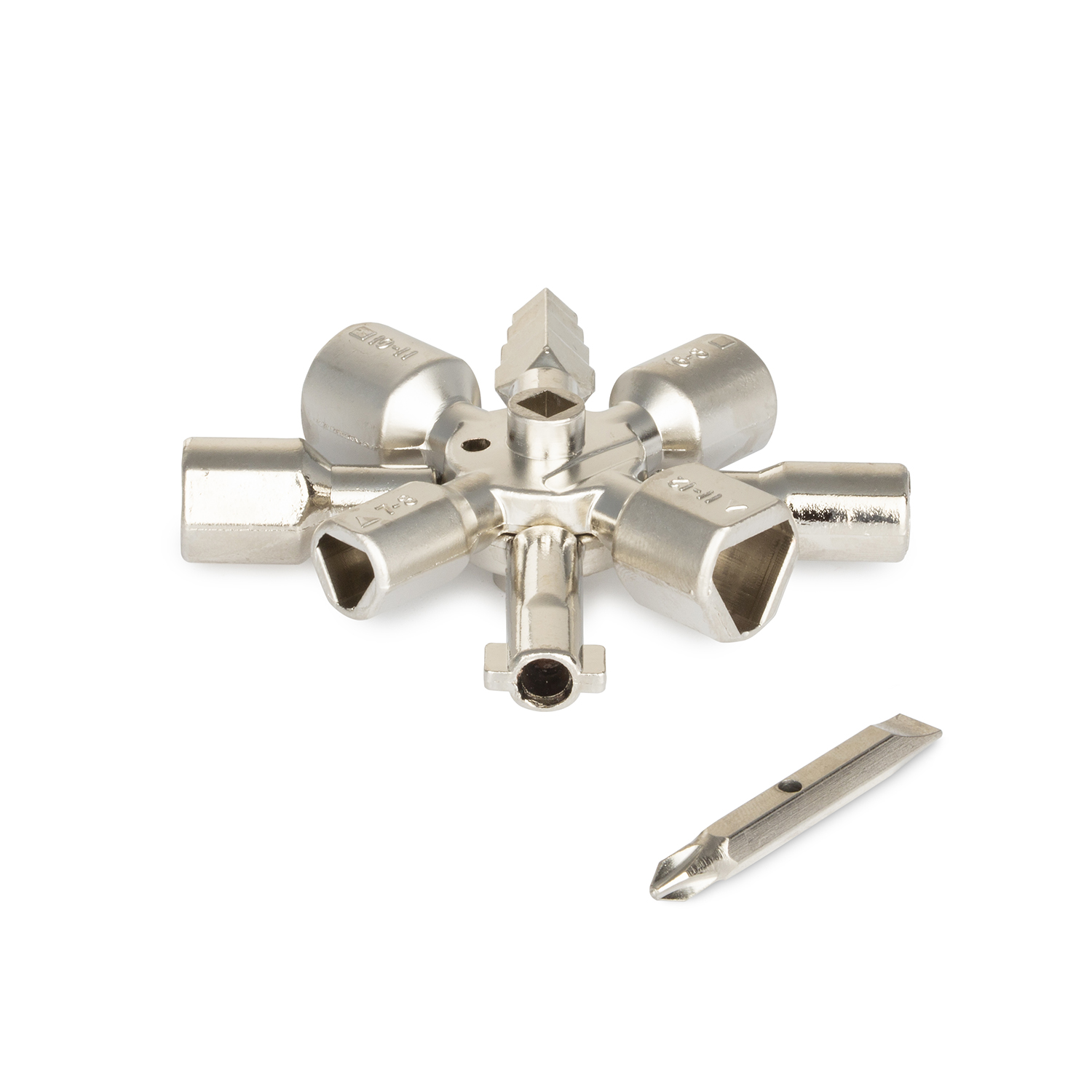 Ключ для электрошкафов с 10 рабочими профилями и битой