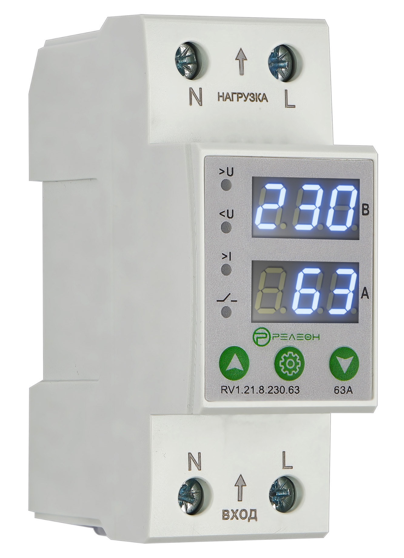 Реле контроля напряжения и тока 1L (230В AC) 63А