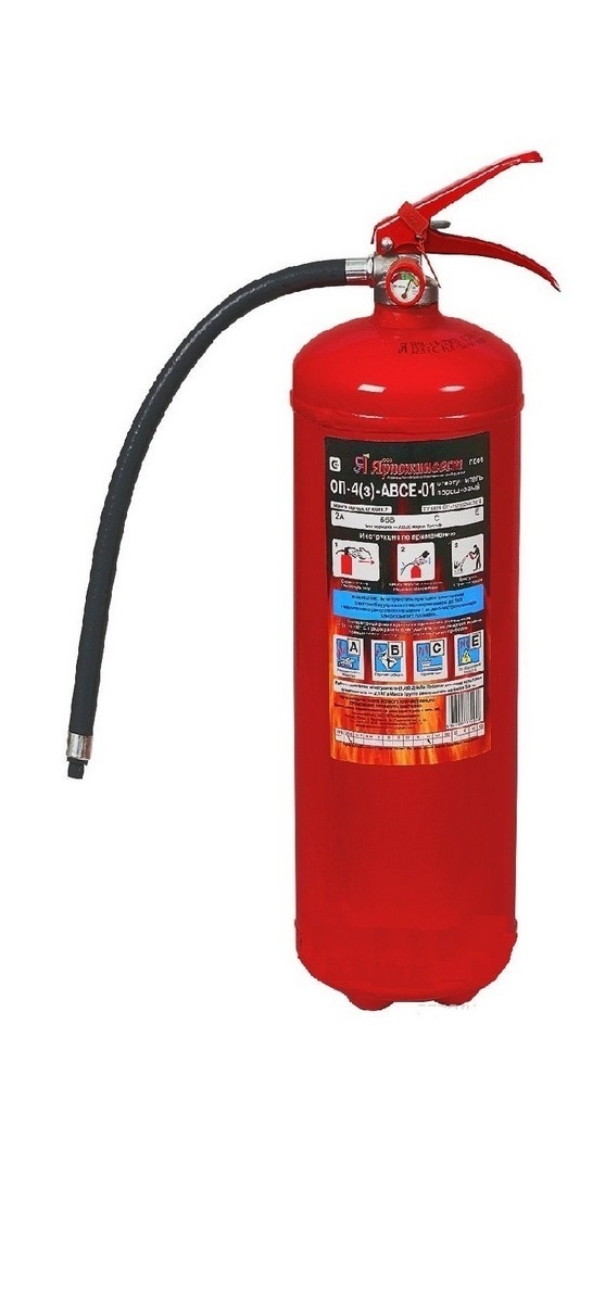 Огнетушитель порошковый ОП-4 (з) АВСЕ-01 Россия, алюм