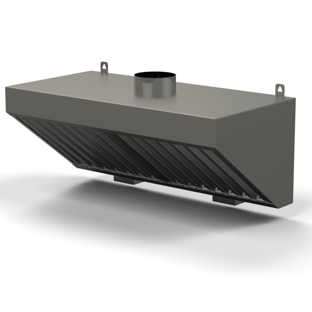 Зонт пристенный из оцинкованной стали ЗВП-Л 800х400х400мм D160