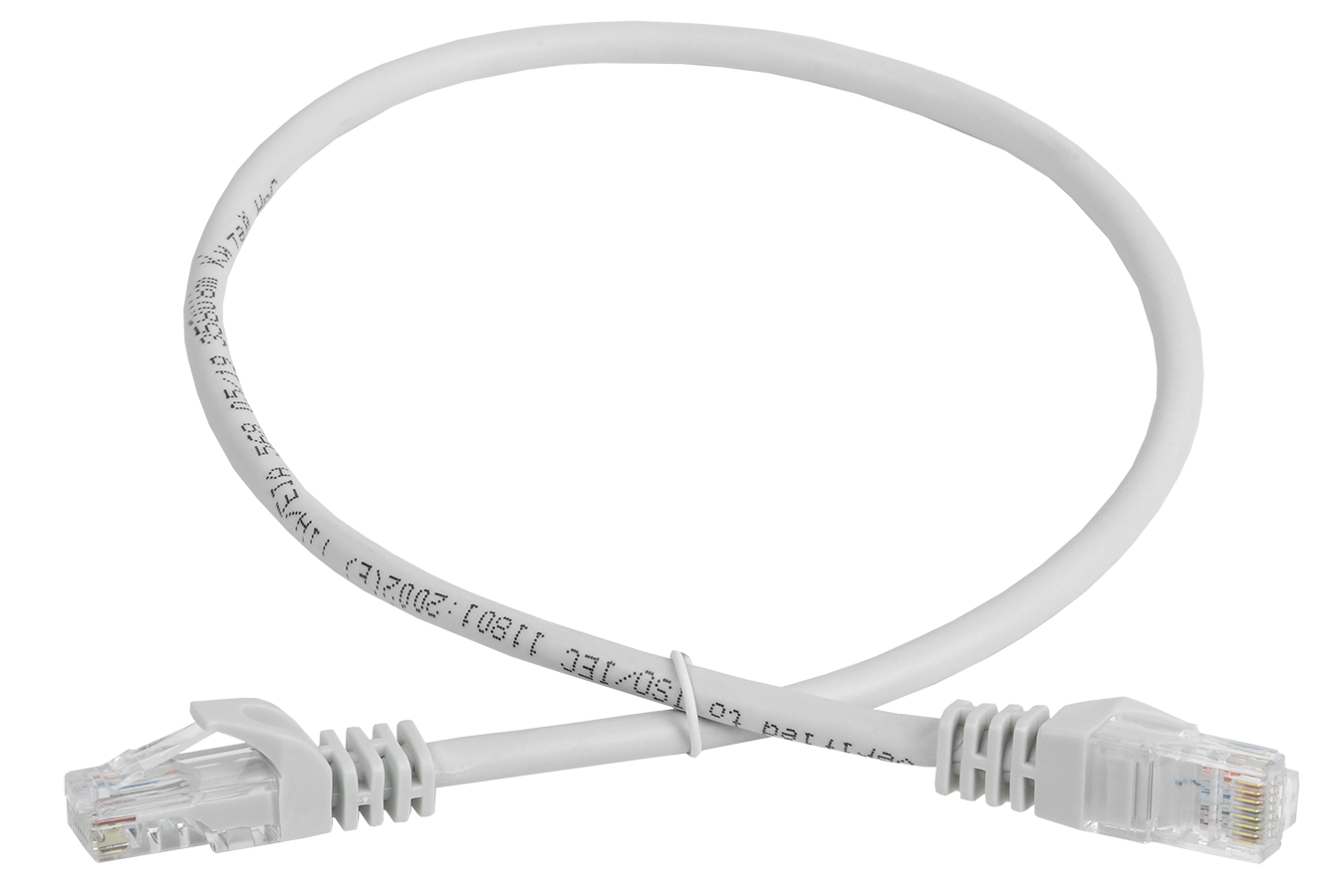 Патч-корд категории 5Е UTP 1м серый GENERICA