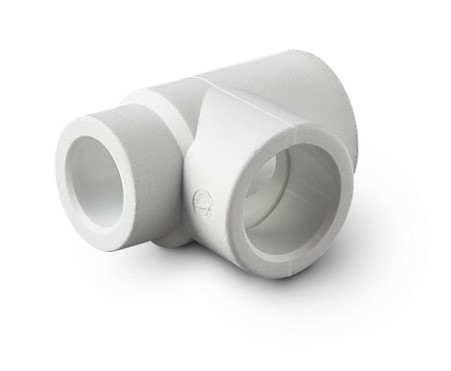 Тройник переходной 25 х 20 х 20 полипропиленовый PPR белый