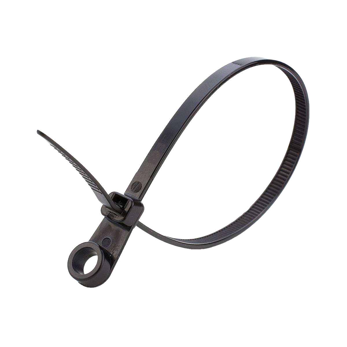 Стяжка кабельная нейлоновая (хомут) под винт 4.8 х 200 мм чёрная (100 шт/уп) NO-224-591