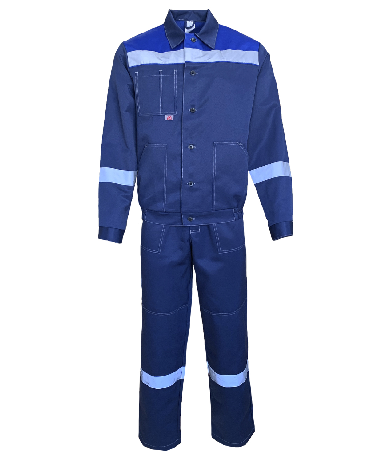 Костюм Енисей летний куртка ткань, полукомбинезон, цвет темно-синий с васильком размер 56-58 112-116,182-188