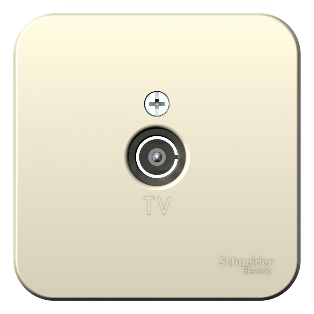 Коннектор ТВ BLANCA с изолирующей пластиной, молочный