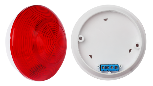 Сирена Марс 12-24-СП-М1 (красный цвет).           Оповещатель охранно-пожарный световой
