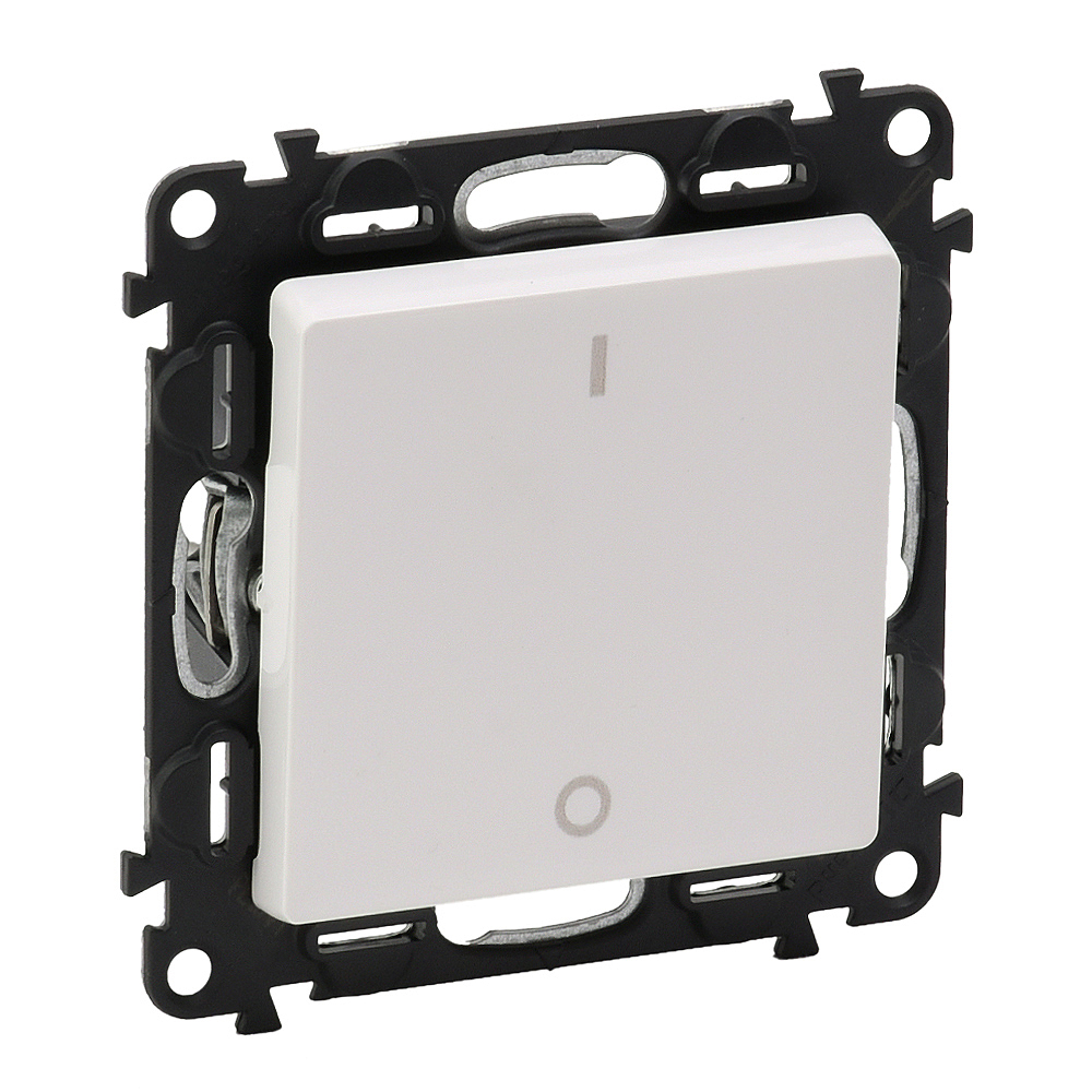 Valena LIFE Выключатель двухполюсный 16АХ 250В с лицевой панелью Винтовые зажимы Белый