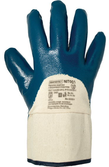 Перчатки защитные на х/б основе с частичным нитриловым покрытием с крагой ArmProtect NIT001 р.11