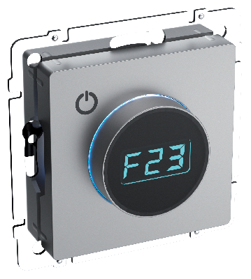 BRITE Термостат электронный с индикацией ТС10-1-БрС сталь IEK