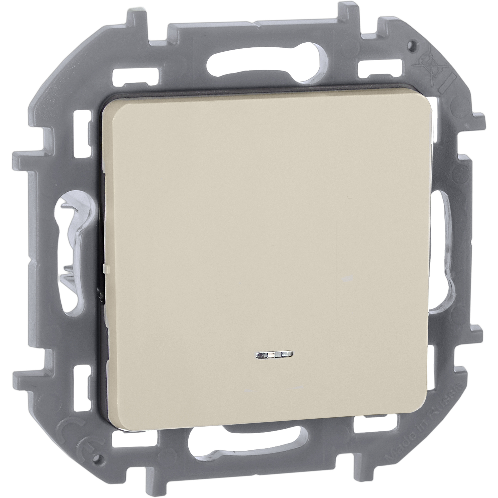 Переключатель одноклавишный с подсветкой/индикацией INSPIRIA 10 AX 250 В~ слоновая кость