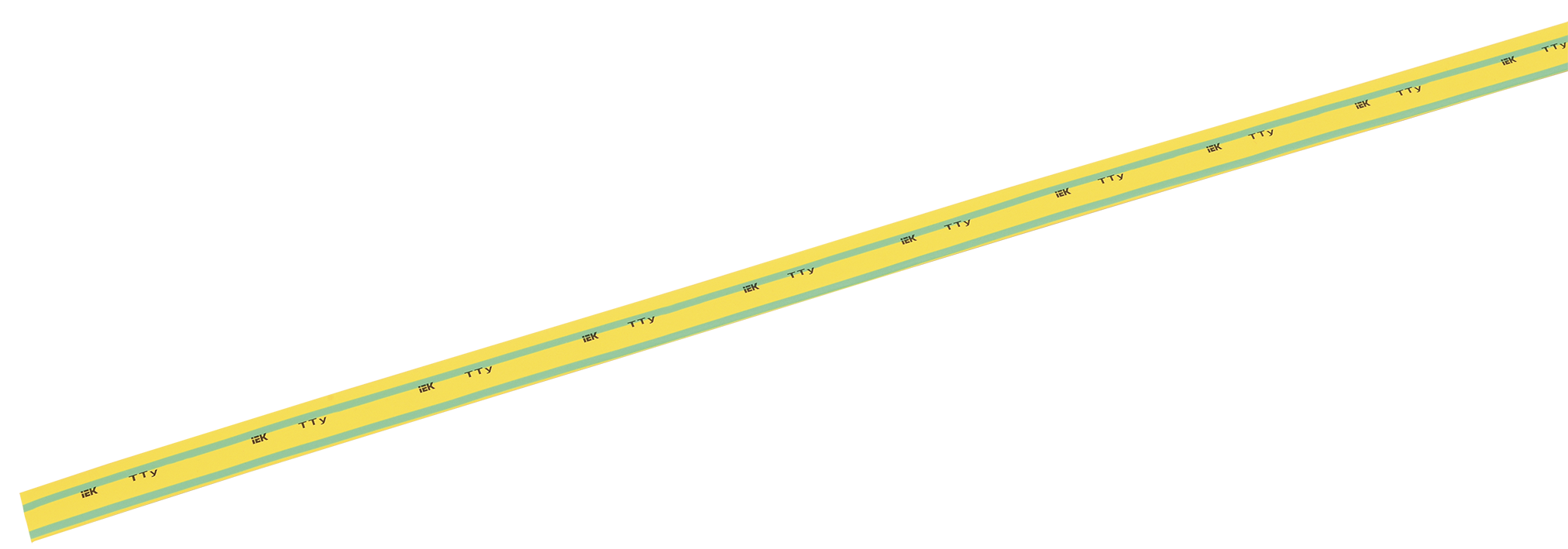 Трубка термоусаживаемая ТТУ 12/6 желто-зеленая (1м)