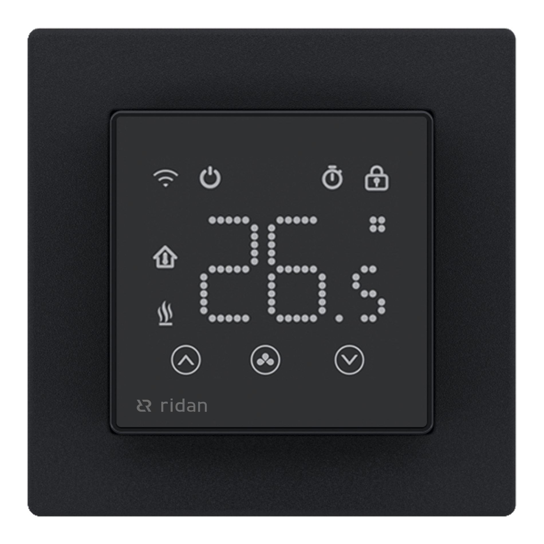 Термостат комнатный сенсорный встраиваемый Rsmart-SB с Wi-Fi подключением черный