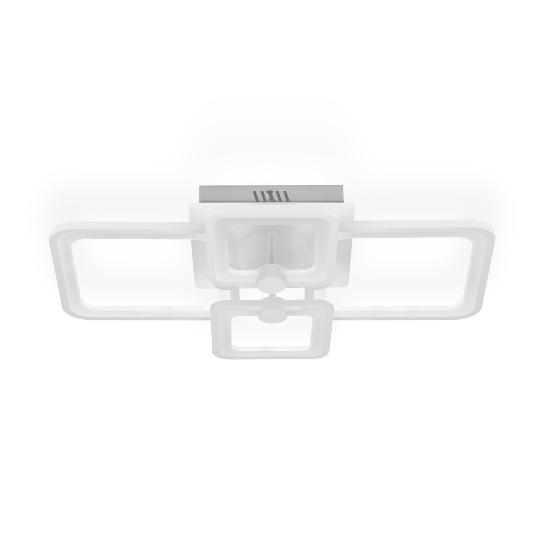 Люстра потолочная светодиодная диммируемая, SPOLETO, с ДУ, 3 режима, 590x390x120мм, 100Вт, 2700+6400K/4200K/6400+2700K, 34м, белый, 52032 0, Ritter