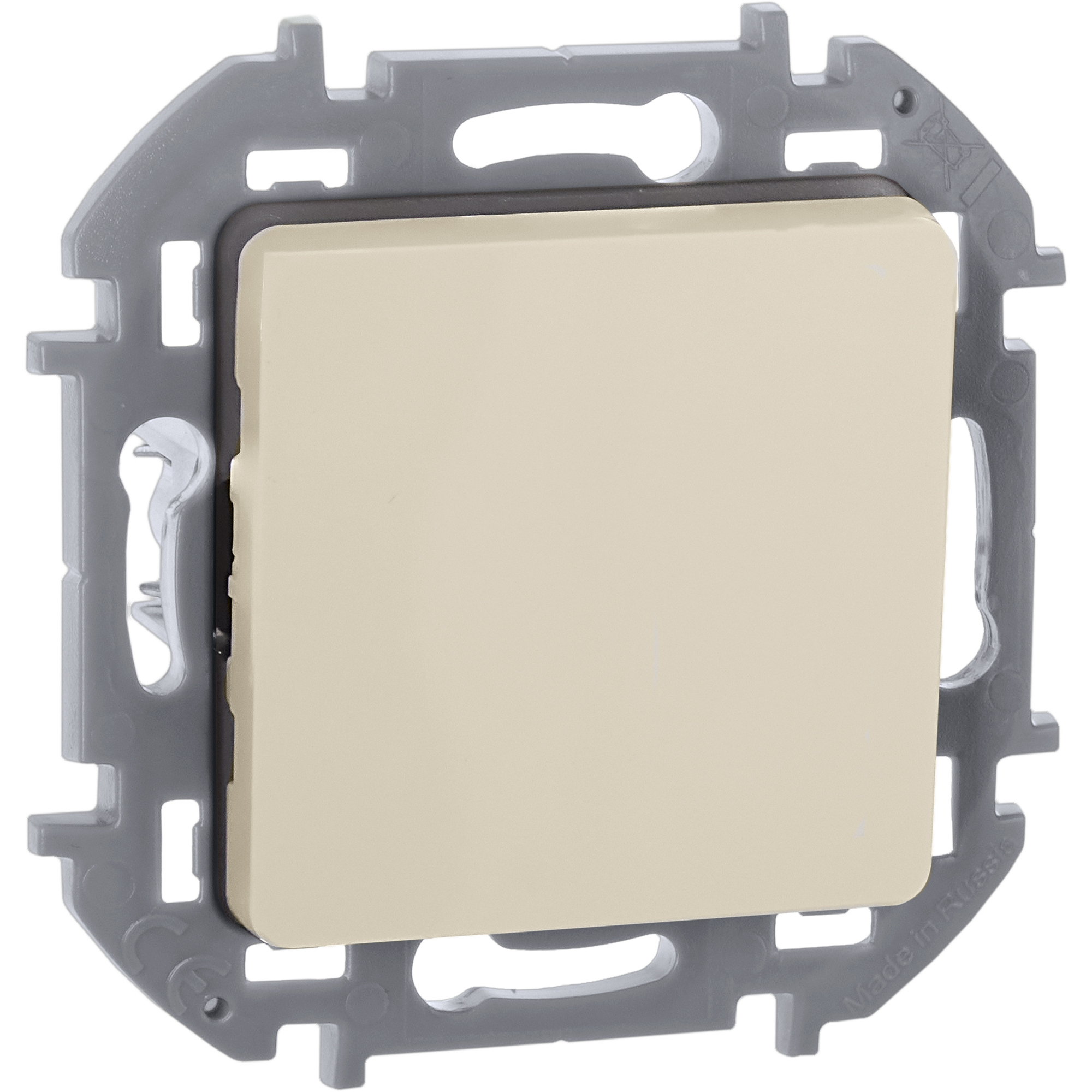 Переключатель без фиксации (кнопка) с Н.О./Н.З. контактом INSPIRIA 6 A 250 В~ слоновая кость