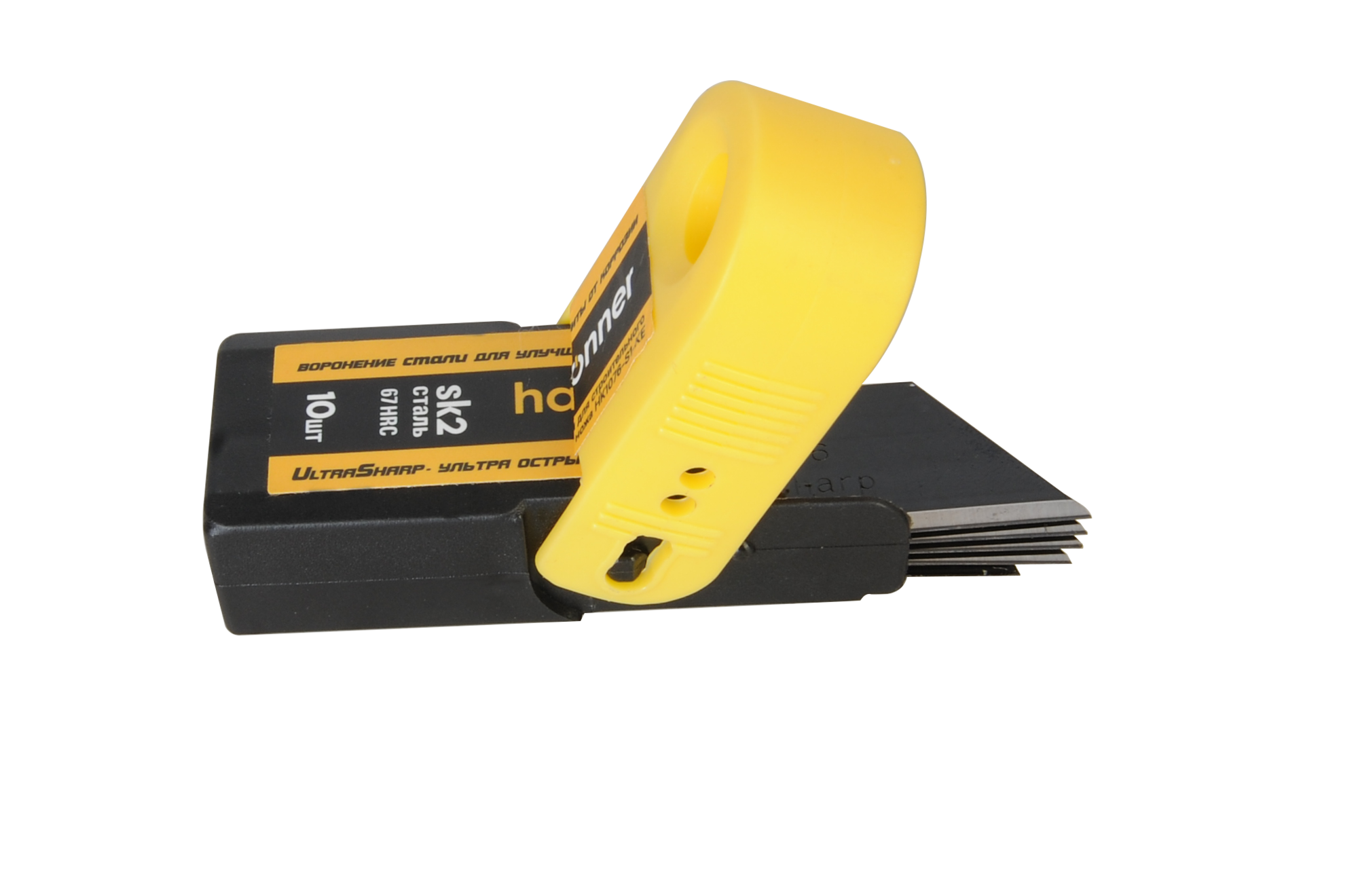 Лезвия трапециевидные оксидированные сталь SK2 ULTRA лазерная заточка (1 комплект - 10шт)