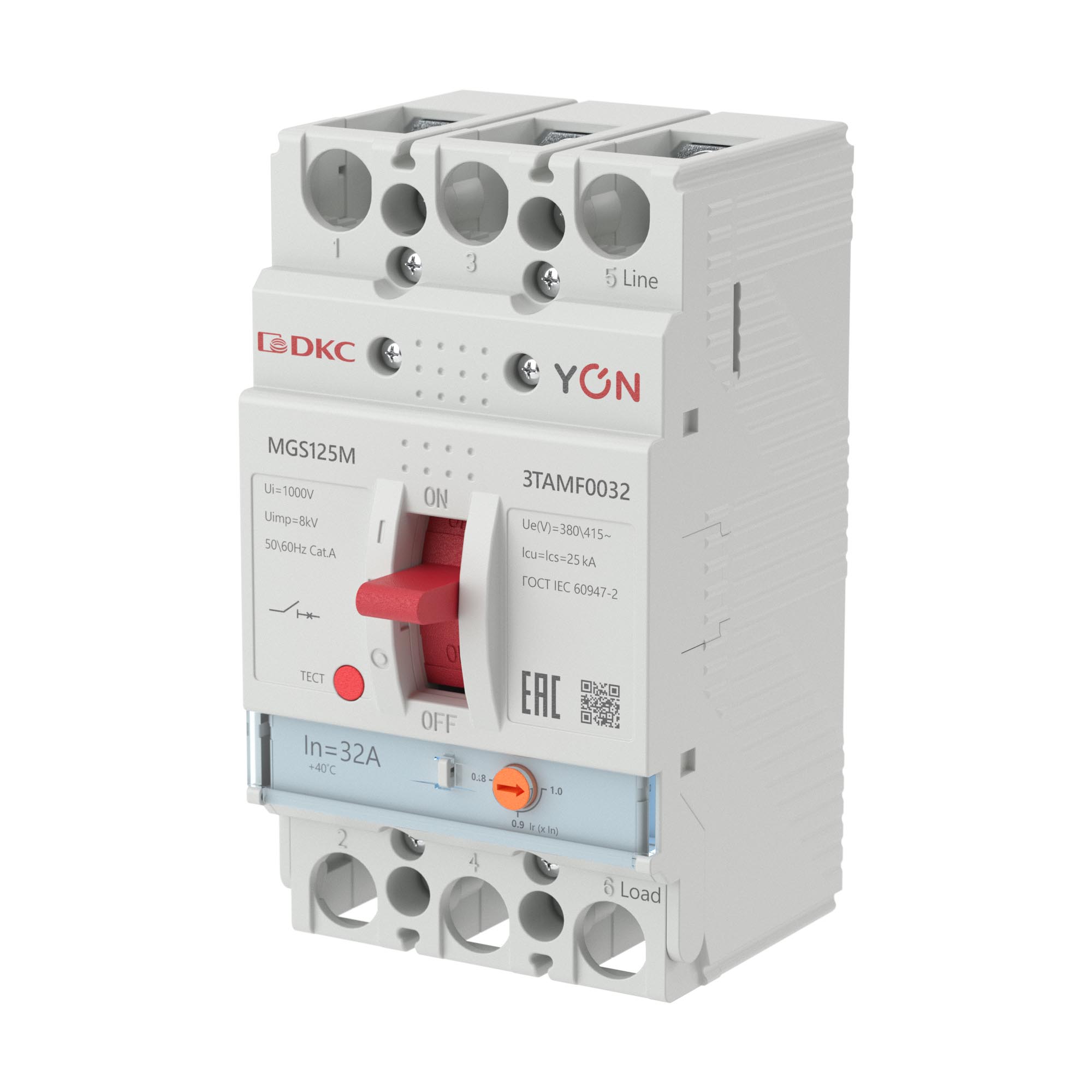 Выключатель автоматический YON MGS125 3P 25,6-32A 25kA