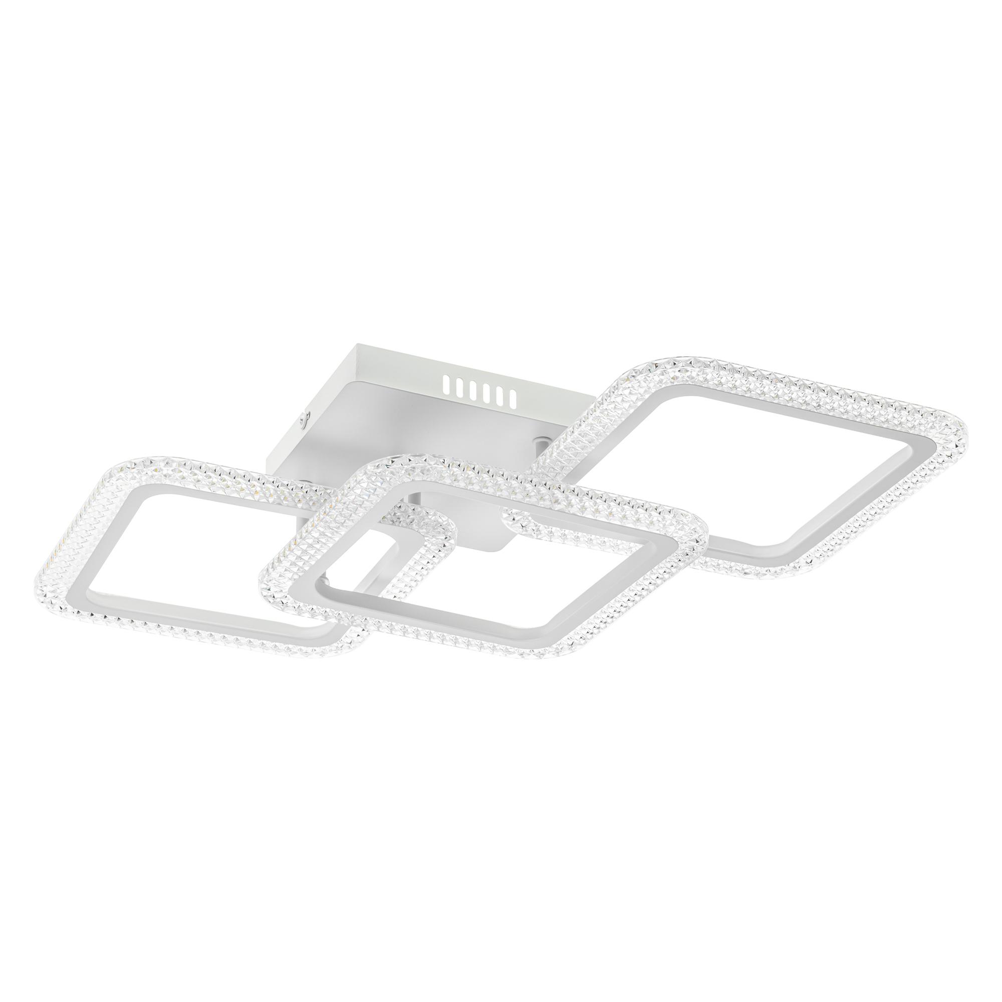 Люстра потолочная светодиодная диммируемая, LOSANGA, с ДУ, 3 режима, 685х325х120мм, 78Вт, 2700К/4200К/6400К, 24м, белый, 52926 6, Ritter