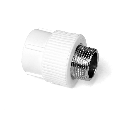 Муфта комбинированная 20 х 3/4' НР полипропиленовая PPR белый