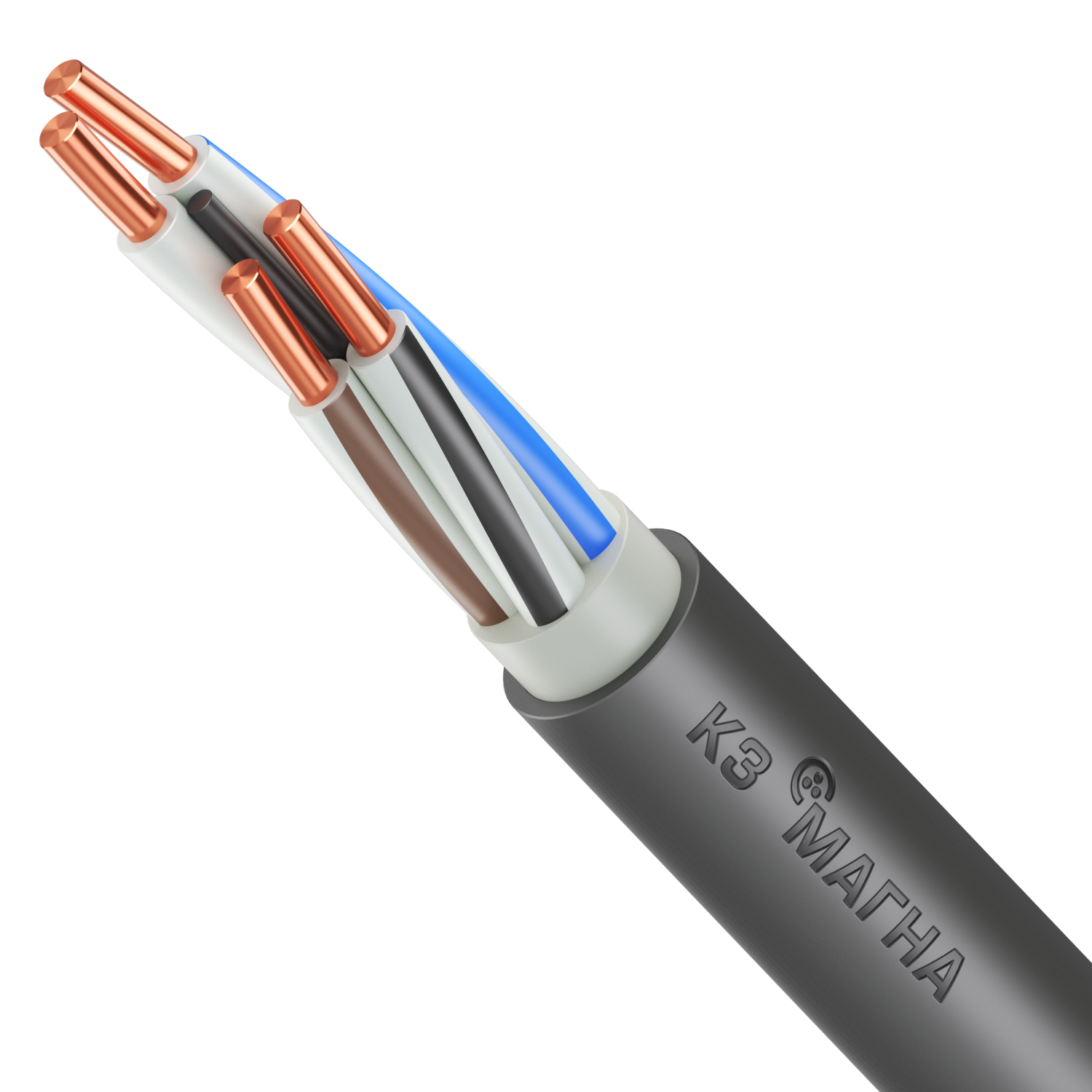 Кабель силовой ВВГ нг (А) LS 4х16-ок-06ТРТС однопроволочный