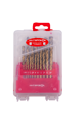 Набор сверел по металлу из быстрорежущей стали HSS-TiN 19 шт