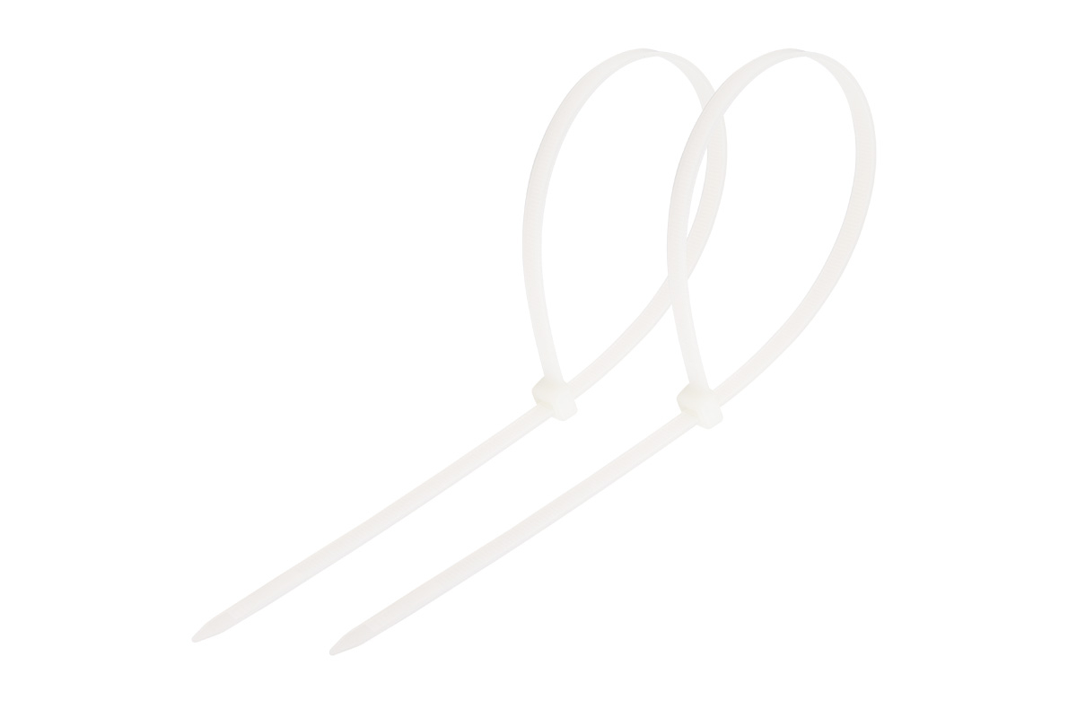 Хомут-стяжка кабельная нейлоновая PROconnect 150x2,5 мм, белая, 100 шт