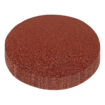 Круг абразивный на ворсовой подложке под липучку, P 80, 125 мм, 10 шт.