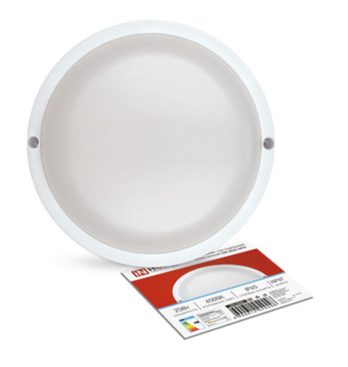 Светильник светодиодный герметичный СПП 25465-КРУГ 25Вт 6500К 2250Лм IP65 175мм IN HOME