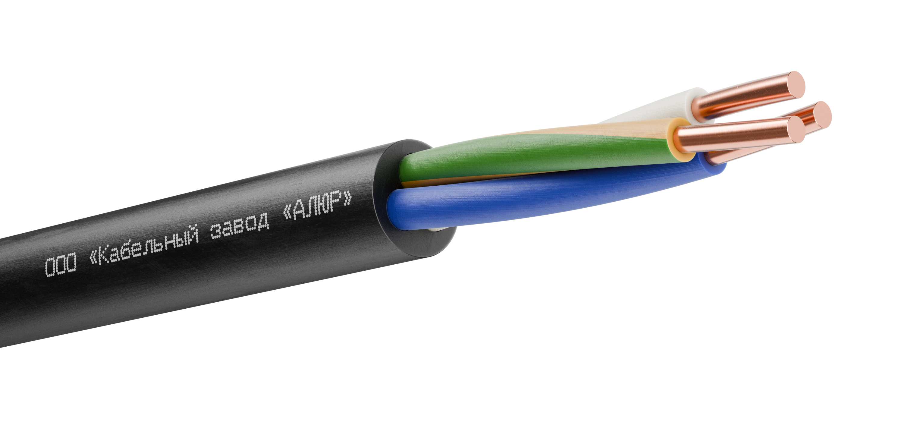 Кабель силовой ВВГнг(А)-LS 3х10-0.660 (N.PE) однопроволочный круглый