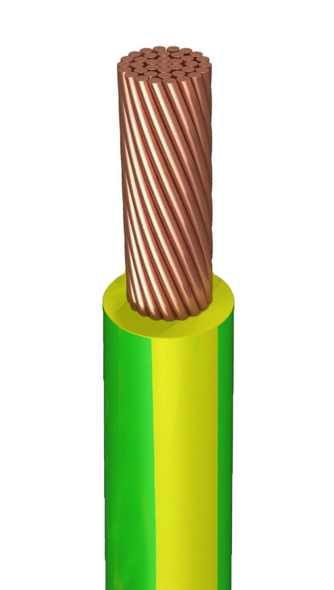 Провод силовой ПуГВнг(А)-LS 1х10 желто-зеленый