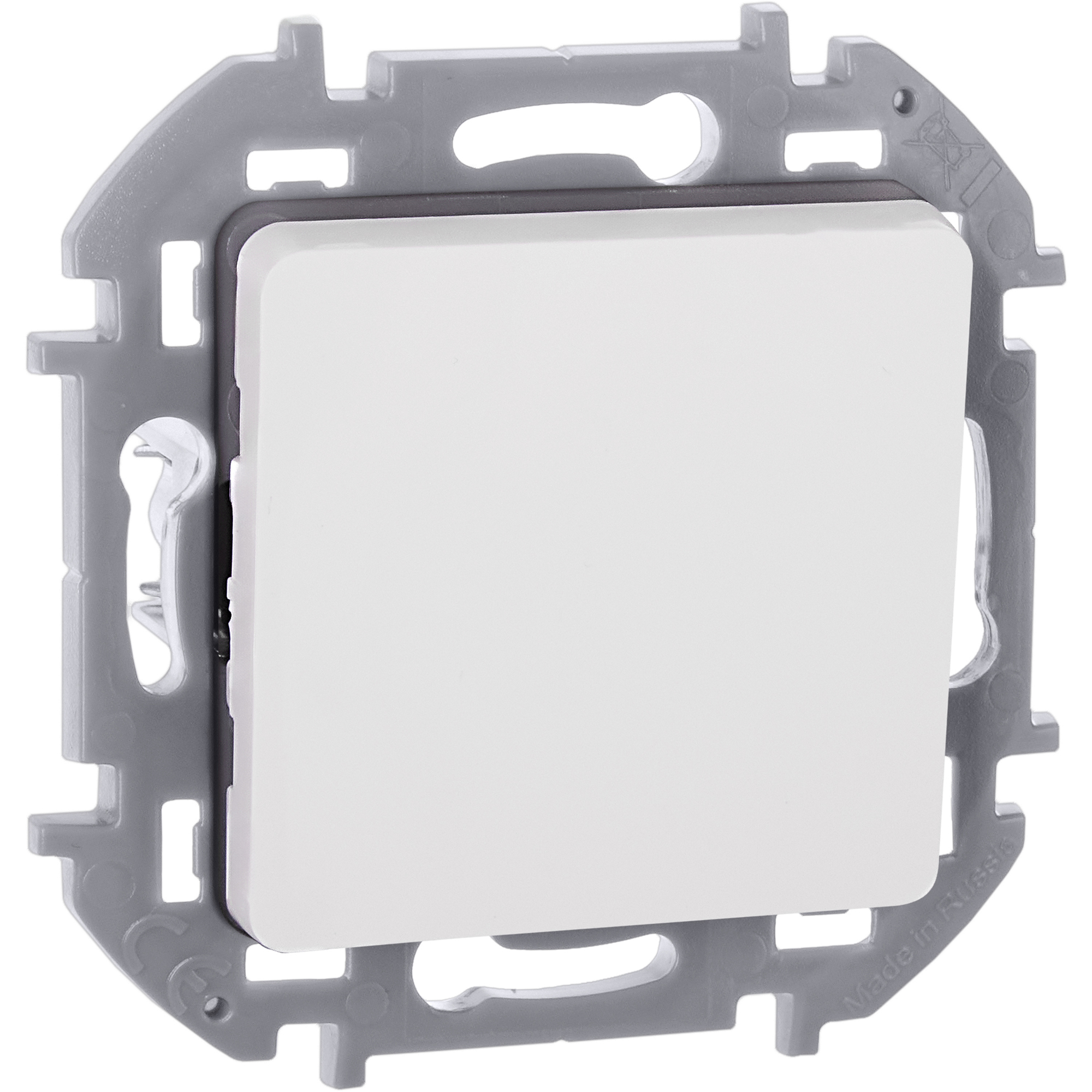 Переключатель без фиксации (кнопка) с Н.О./Н.З. контактом INSPIRIA 6 A 250 В~ белый