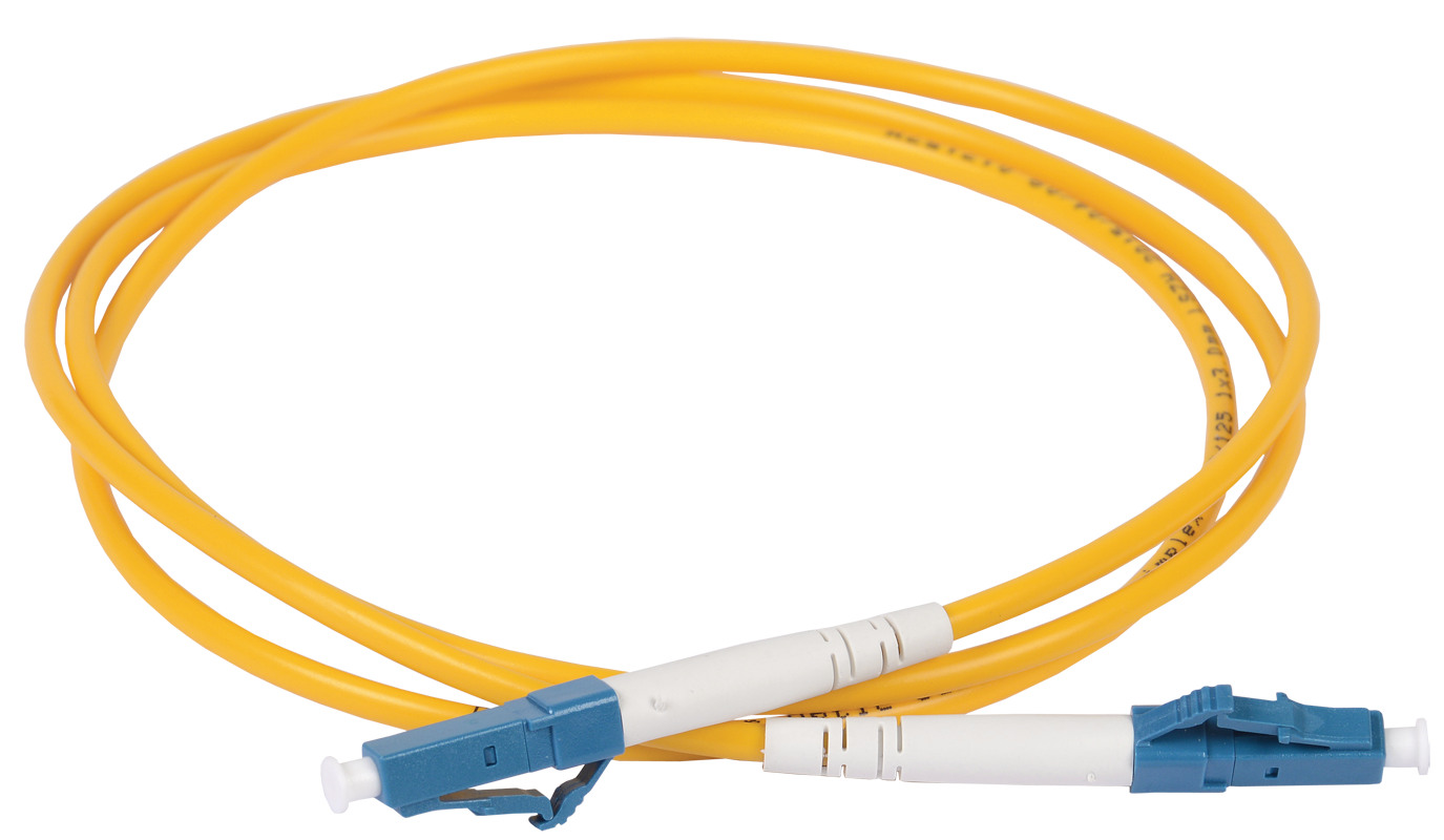 Патч-корд оптический соединительный (шнур коммутационный) для одномодового кабеля (SM) 9/125 (OS2) LC/UPC-LC/UPC одинарного исполнения (Simplex) LSZH 1м