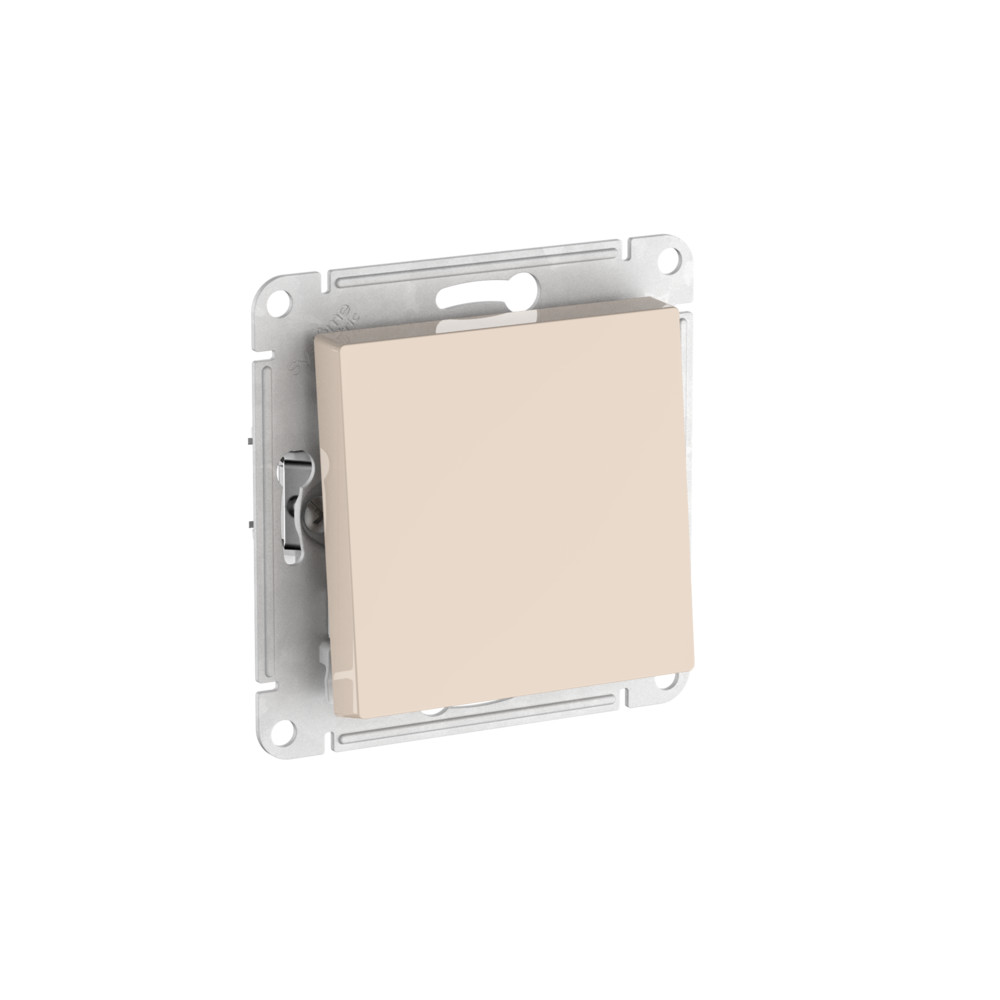 ATLASDESIGN 1-клавишный ПЕРЕКЛЮЧАТЕЛЬ, сх.6, 10АХ, быстрозажимные клеммы, БЕЖЕВЫЙ