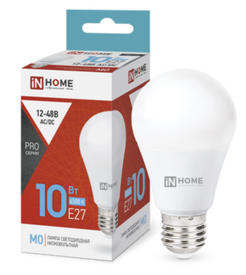 Лампа светодиодная низковольтная LED-MO-PRO 10Вт 12-48В Е27 6500К 900Лм IN HOME