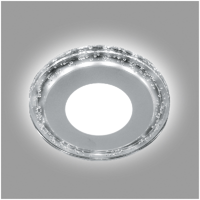 Светильник светодиодный ДВО-6w 4000K 480Лм со светодиодной подсветкой 4000К белый