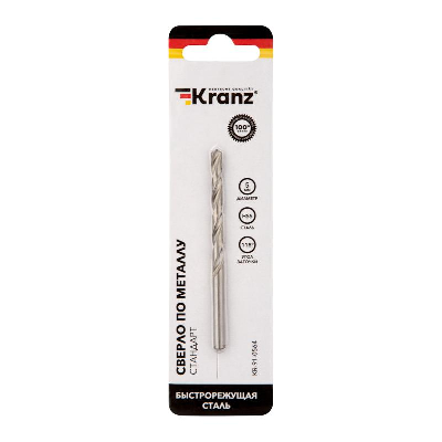 Сверло по металлу 5.0х86х52 мм HSS DIN 338