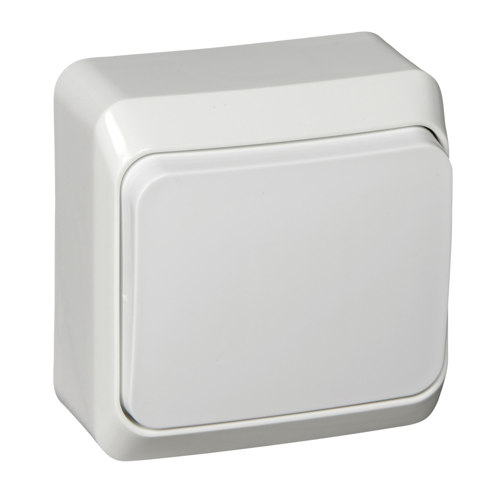 ЭТЮД Переключатель одноклавишный наружный белый сх.6