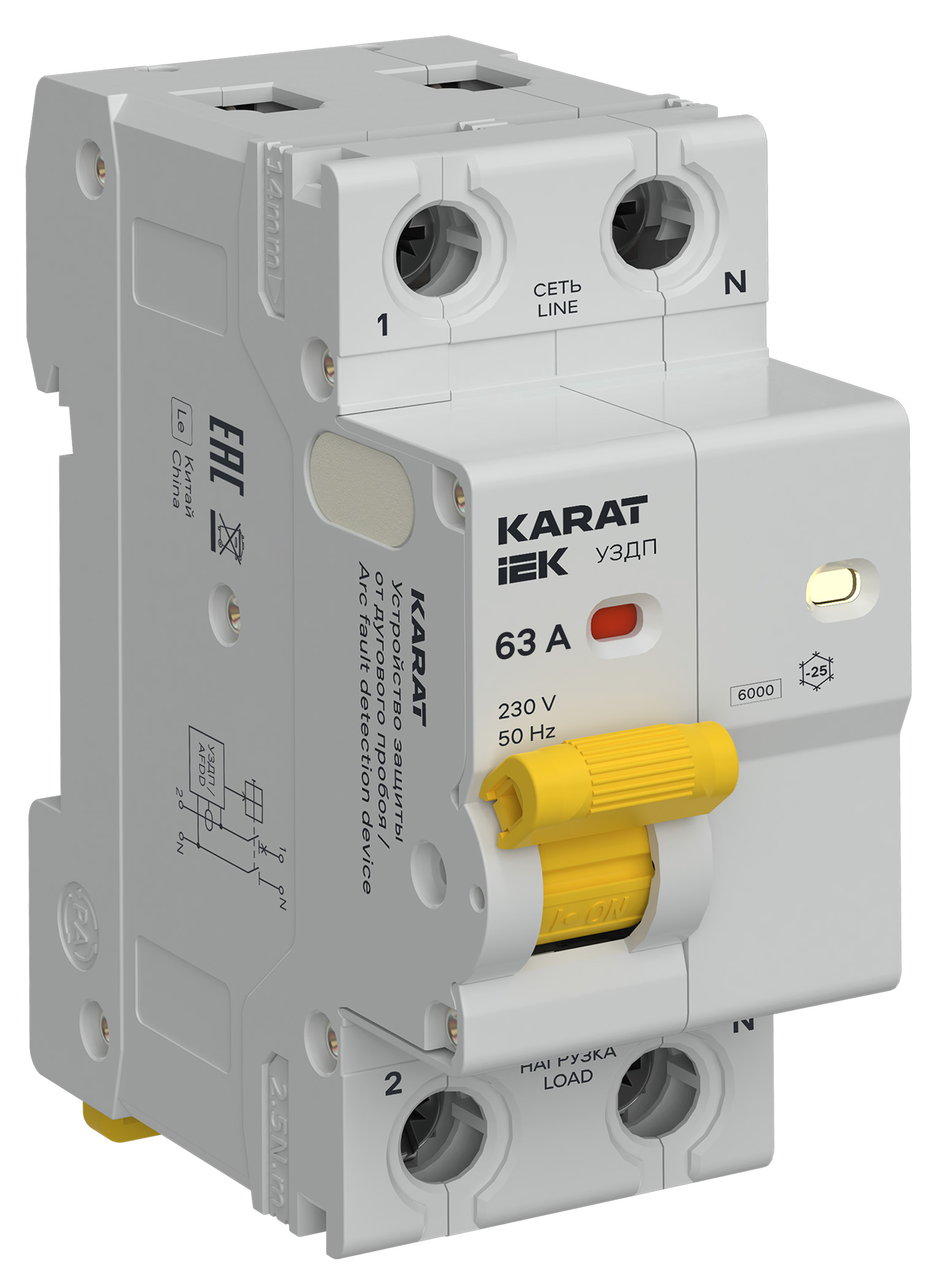 KARAT Устройство защиты от дугового пробоя 1P+N 63A IEK