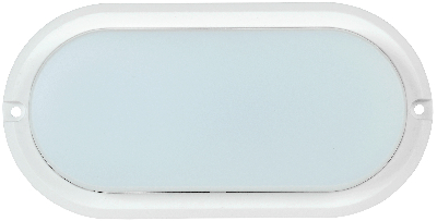 Светильник светодиодный ДБП-12w 4000К 800Лм IP54 овальный пластиковый белый